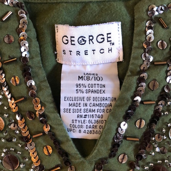 George green tank top with sequins - Picture 2 of 4